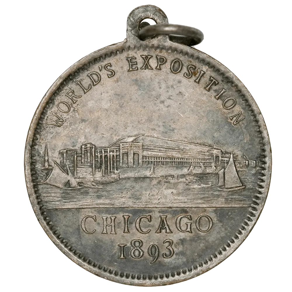 Scarce 1893 Chicago Worlds Fair Christopher Columbus Medal - About Uncirculated
