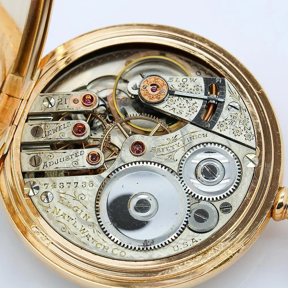 Scarce 1898 Elgin Railroad Pocket Watch - Grade 162, Model 7, 21 Jewel, Size 16s