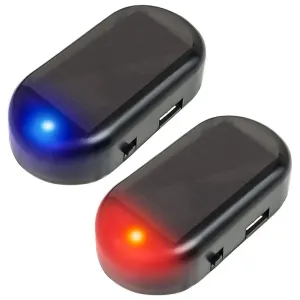 Solar-Powered Anti-Theft Car Strobe Warning Light, LED Flashing Alarm Security System