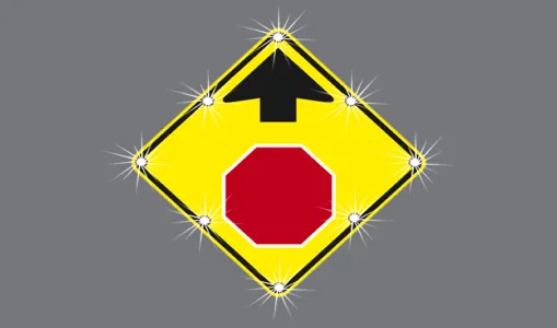 Stop Ahead - Solar Powered