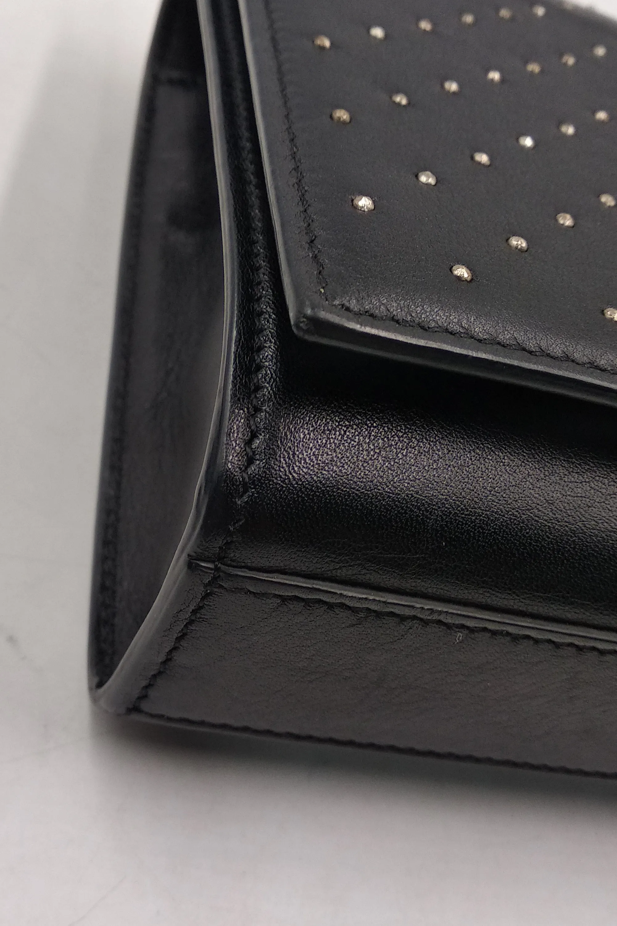 Studded Monogram Medium Kate Black