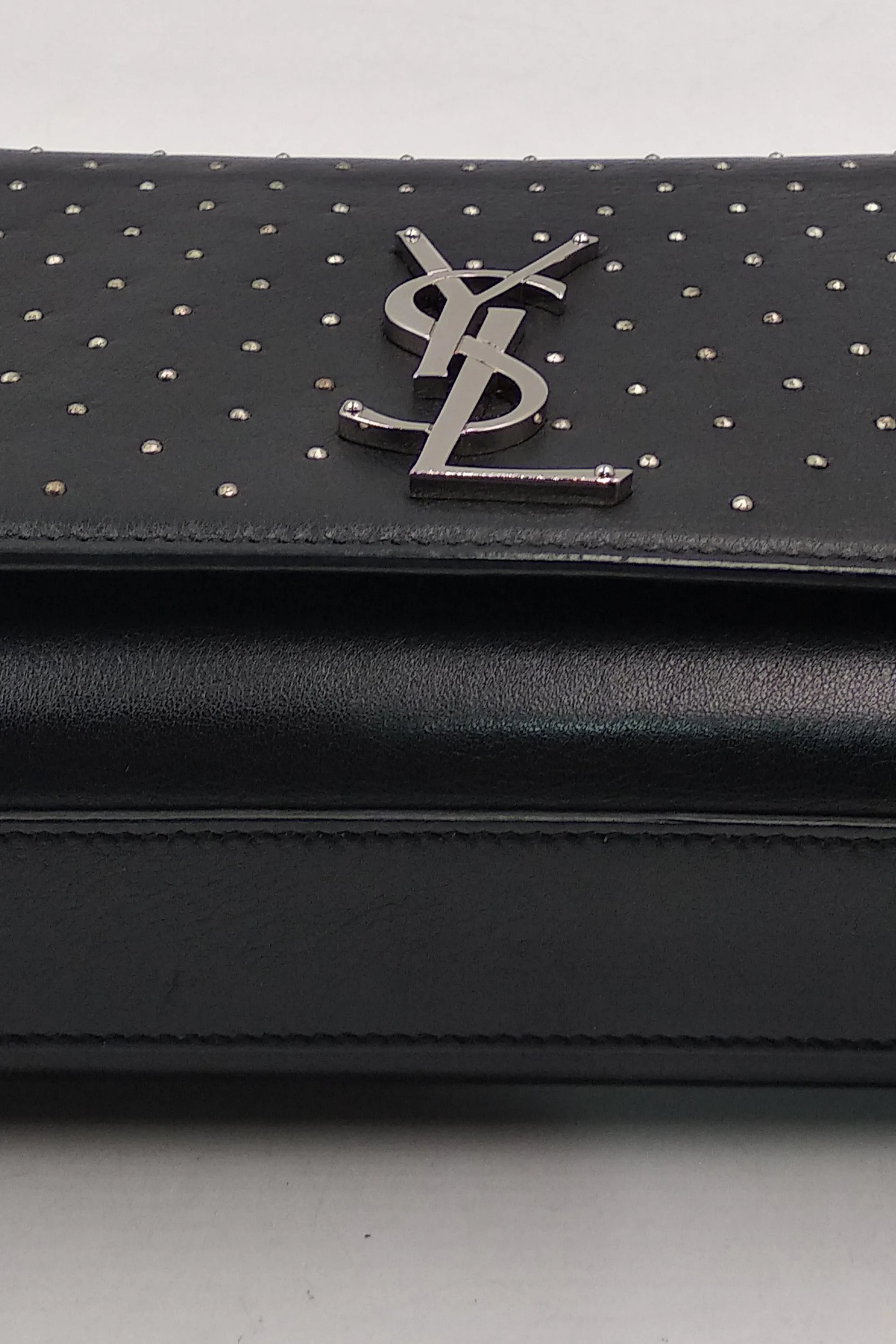 Studded Monogram Medium Kate Black