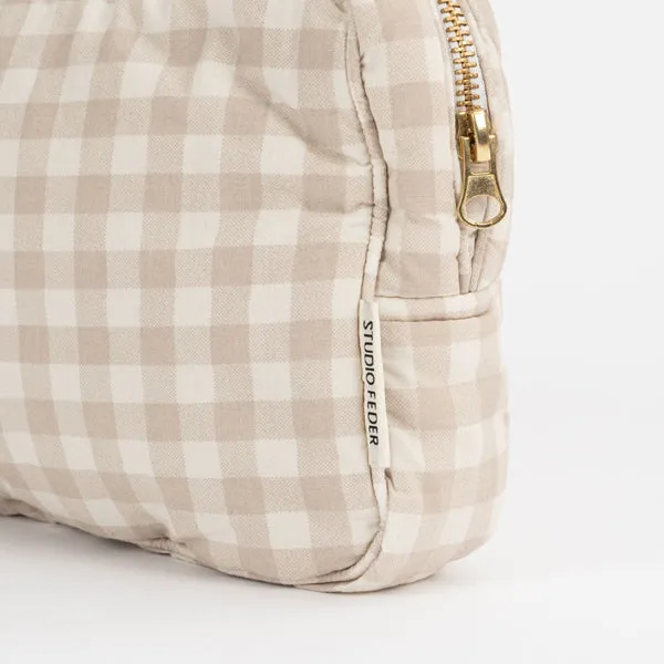 Studio Feder Toiletry Bag - Gingham Oat
