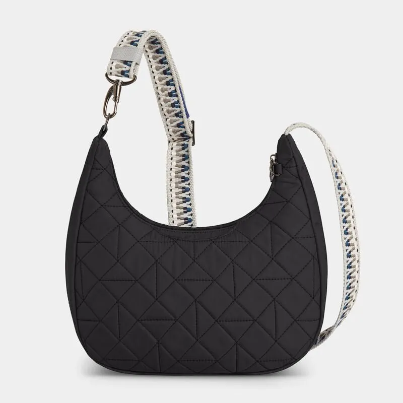 Travelon Anti-Theft Boho Slouchy Crossbody - Geo Black
