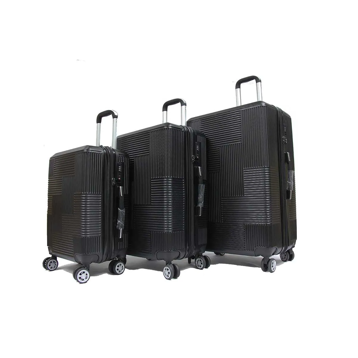 Trenchant ABS PC Anti-theft Expandable Zipper Luggage with 8 Spinner Wheels TSA Lock