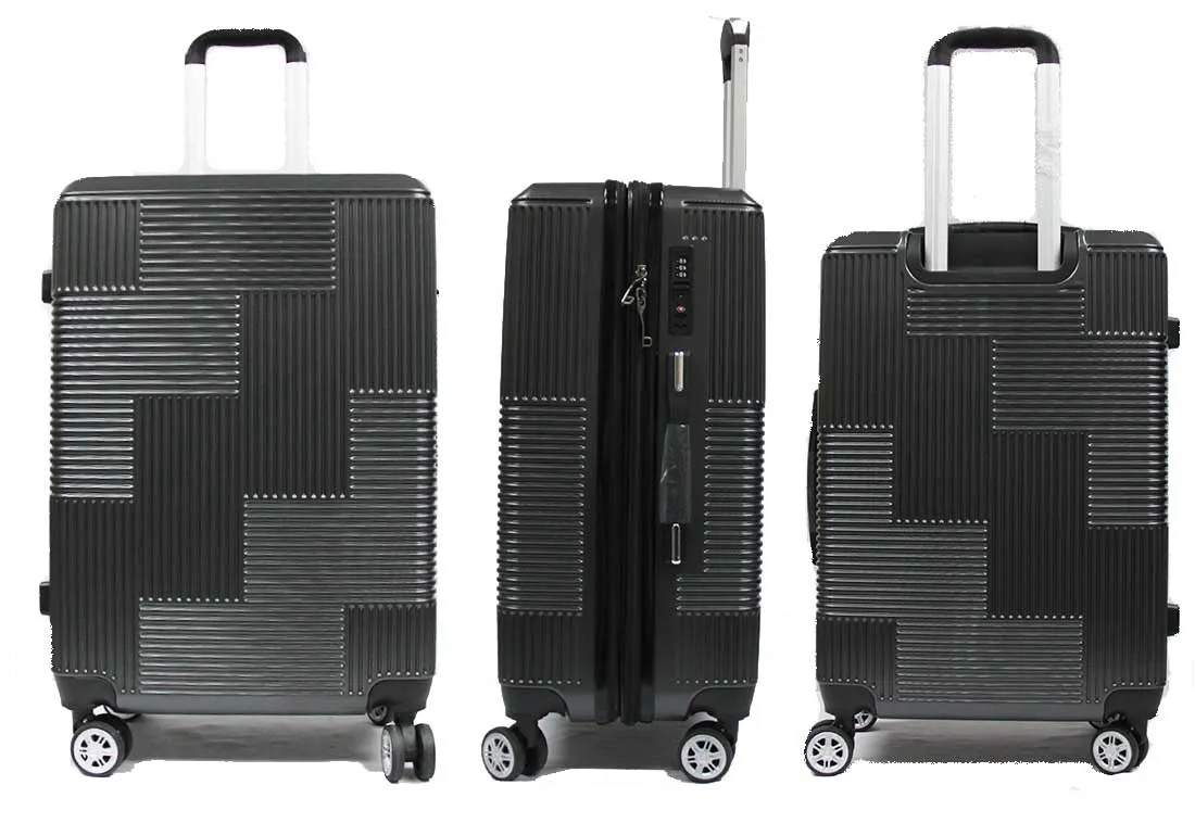 Trenchant ABS PC Anti-theft Expandable Zipper Luggage with 8 Spinner Wheels TSA Lock