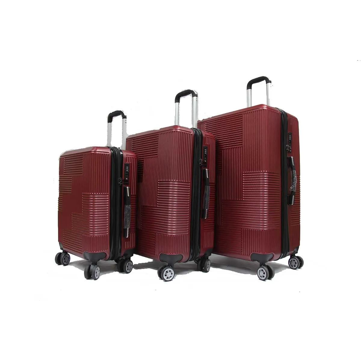 Trenchant ABS PC Anti-theft Expandable Zipper Luggage with 8 Spinner Wheels TSA Lock