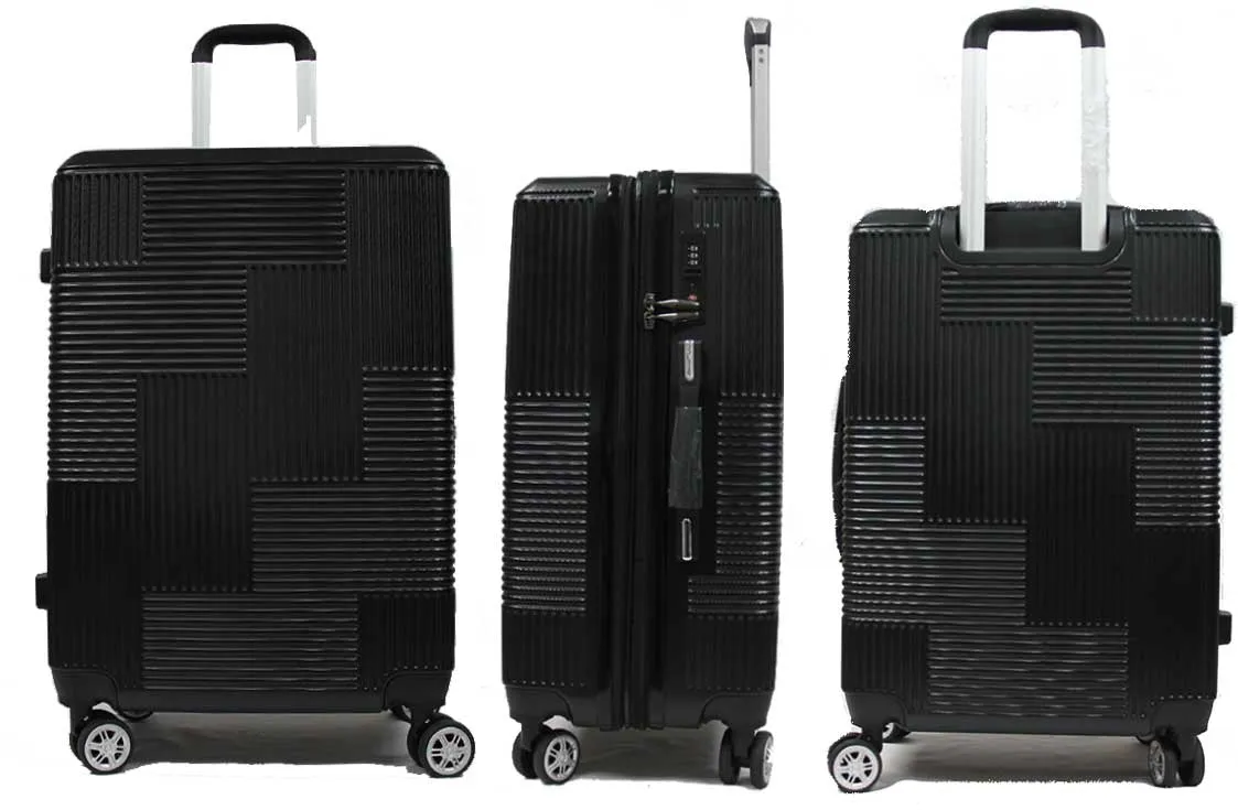 Trenchant ABS PC Anti-theft Expandable Zipper Luggage with 8 Spinner Wheels TSA Lock