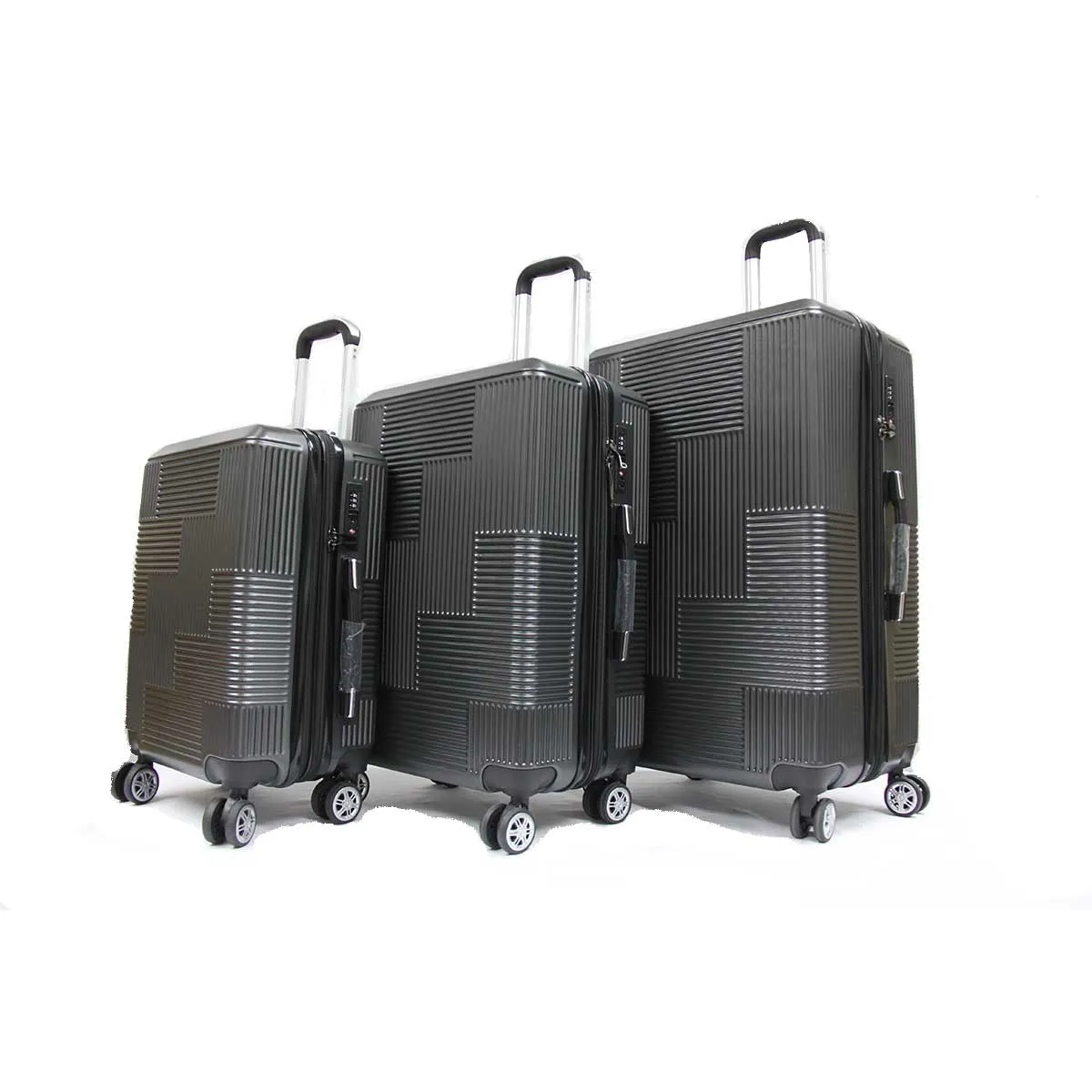 Trenchant ABS PC Anti-theft Expandable Zipper Luggage with 8 Spinner Wheels TSA Lock