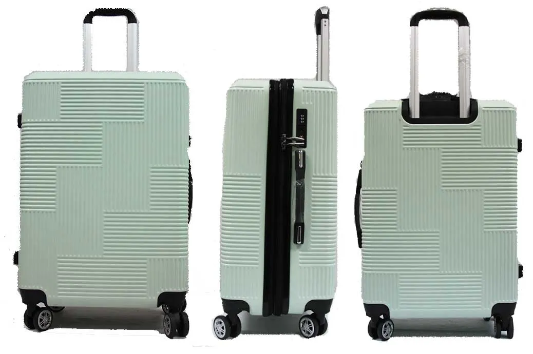Trenchant ABS PC Anti-theft Expandable Zipper Luggage with 8 Spinner Wheels TSA Lock