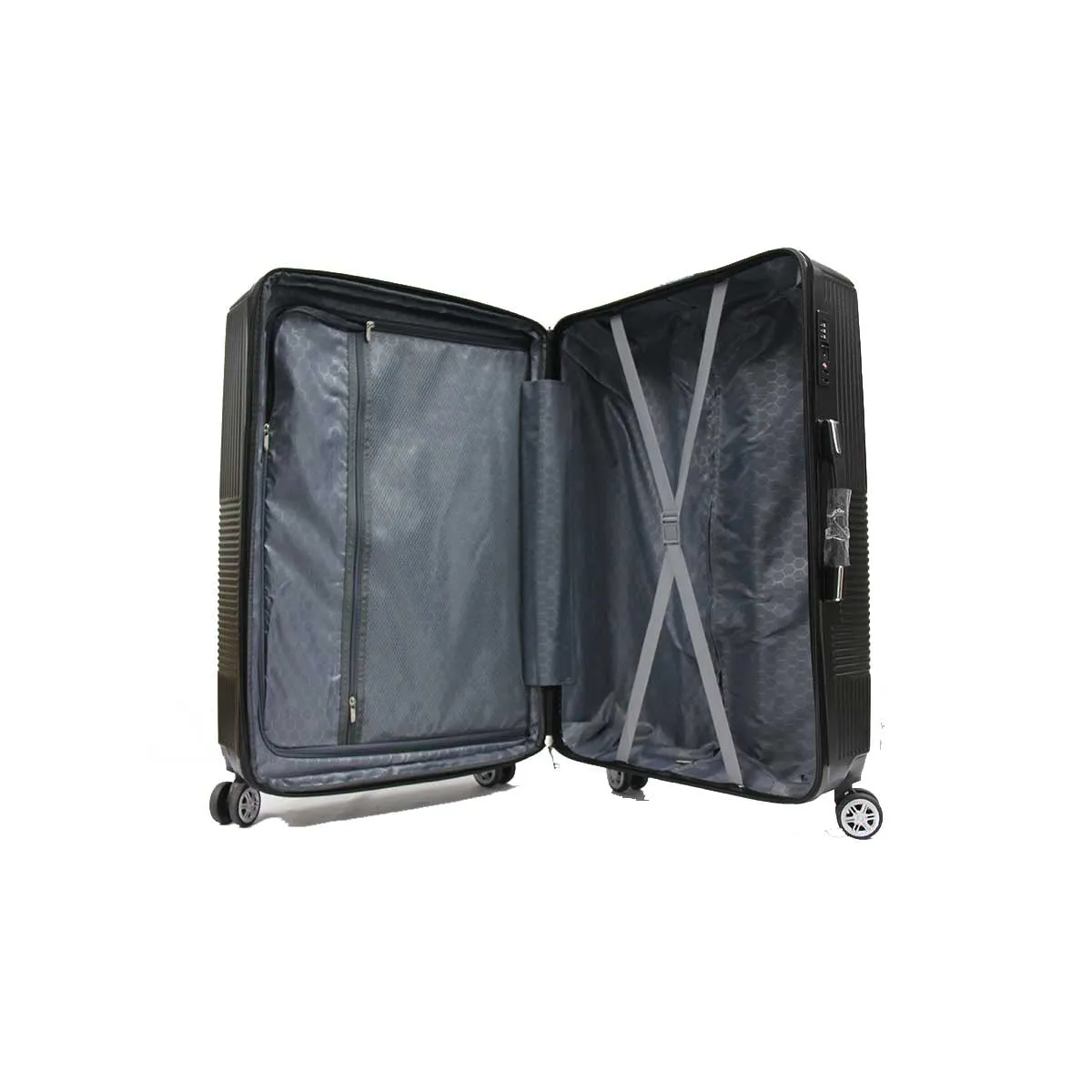 Trenchant ABS PC Anti-theft Expandable Zipper Luggage with 8 Spinner Wheels TSA Lock