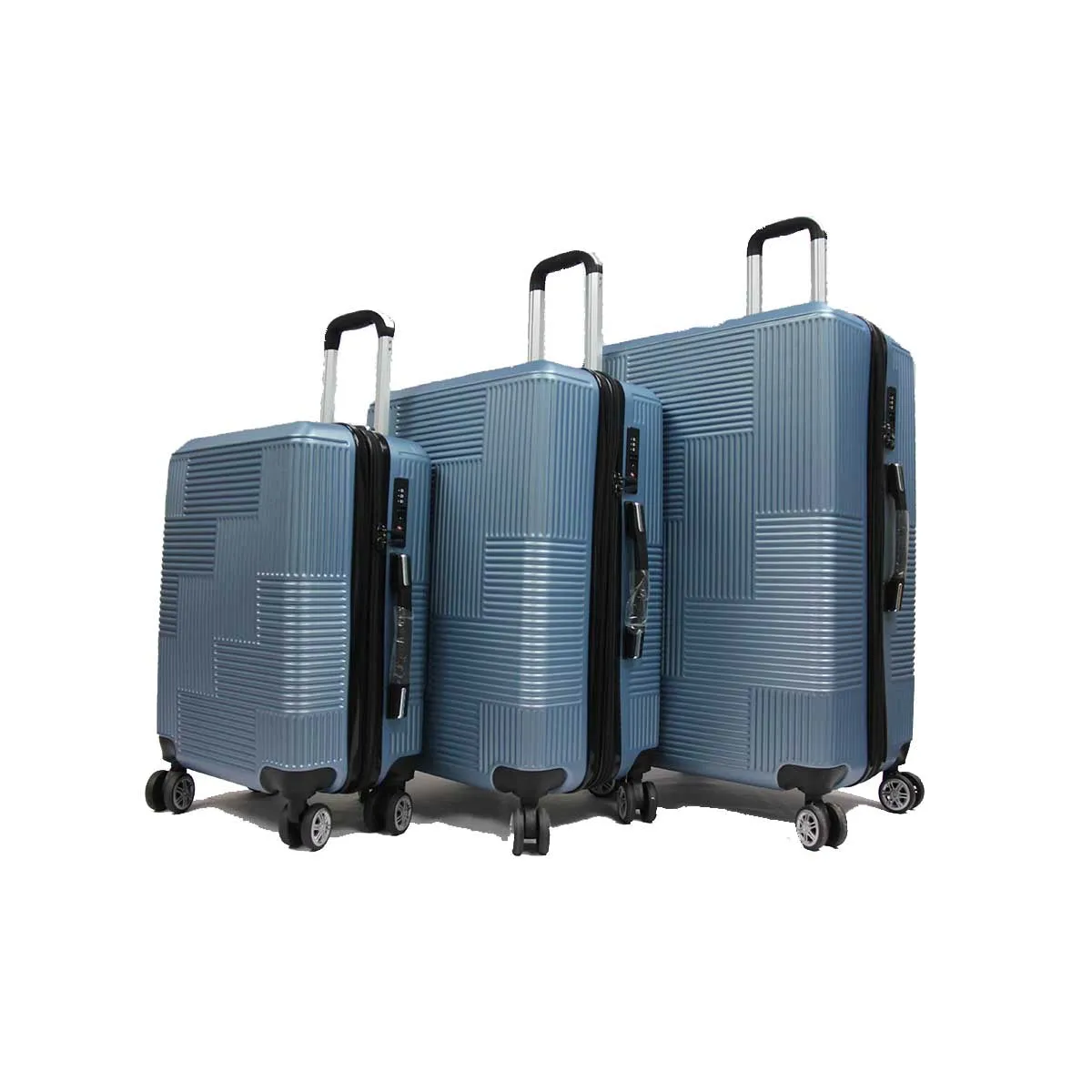 Trenchant ABS PC Anti-theft Expandable Zipper Luggage with 8 Spinner Wheels TSA Lock