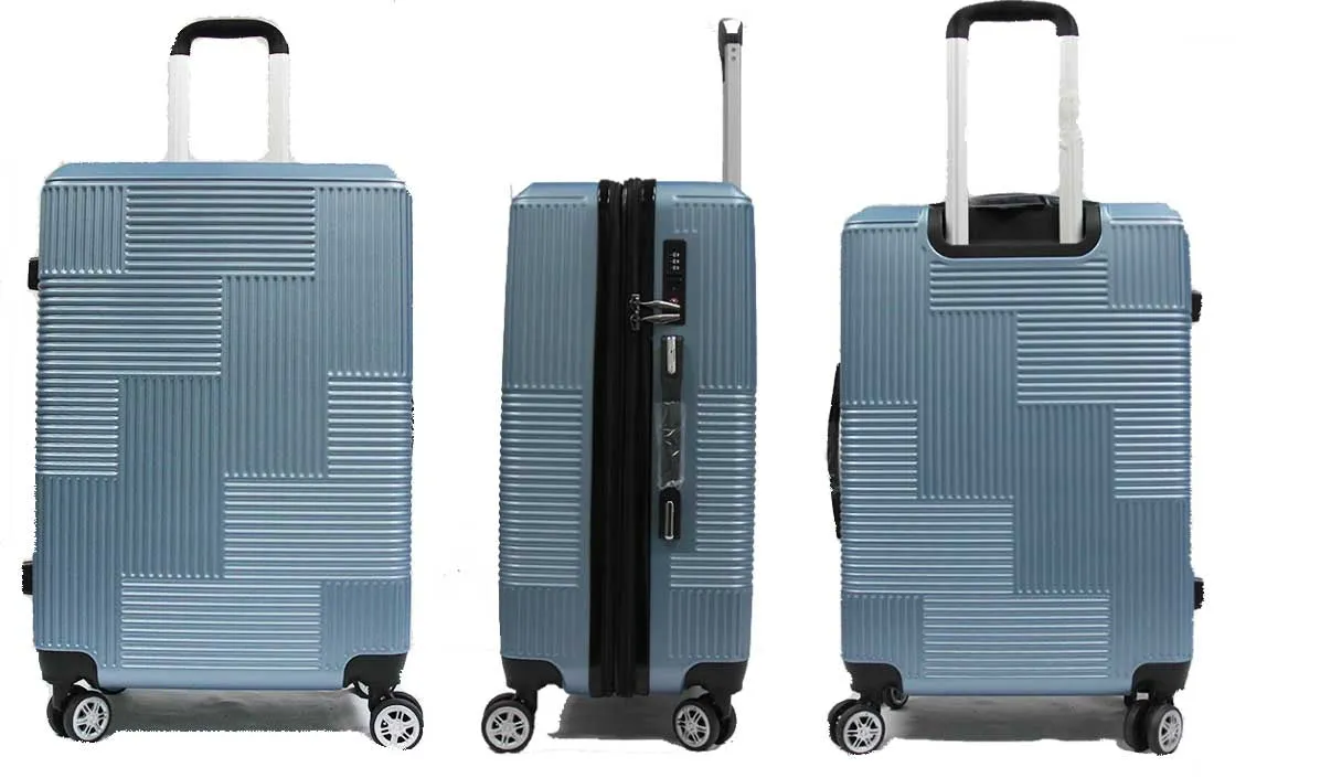 Trenchant ABS PC Anti-theft Expandable Zipper Luggage with 8 Spinner Wheels TSA Lock