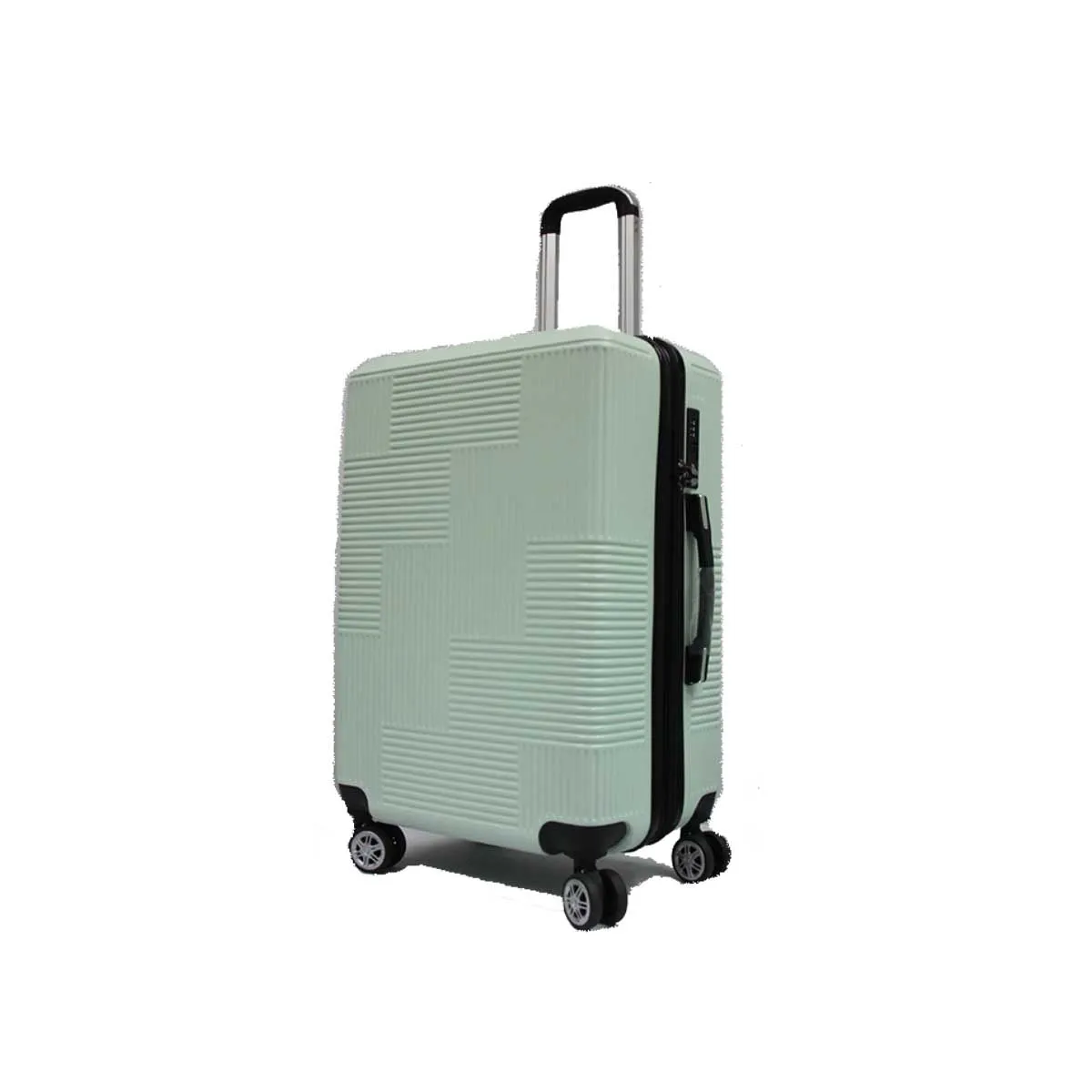 Trenchant ABS PC Anti-theft Expandable Zipper Luggage with 8 Spinner Wheels TSA Lock