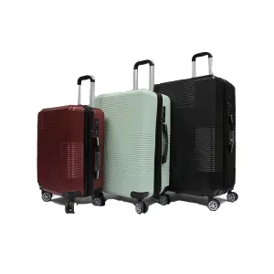 Trenchant ABS PC Anti-theft Expandable Zipper Luggage with 8 Spinner Wheels TSA Lock