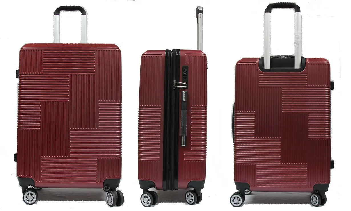 Trenchant ABS PC Anti-theft Expandable Zipper Luggage with 8 Spinner Wheels TSA Lock
