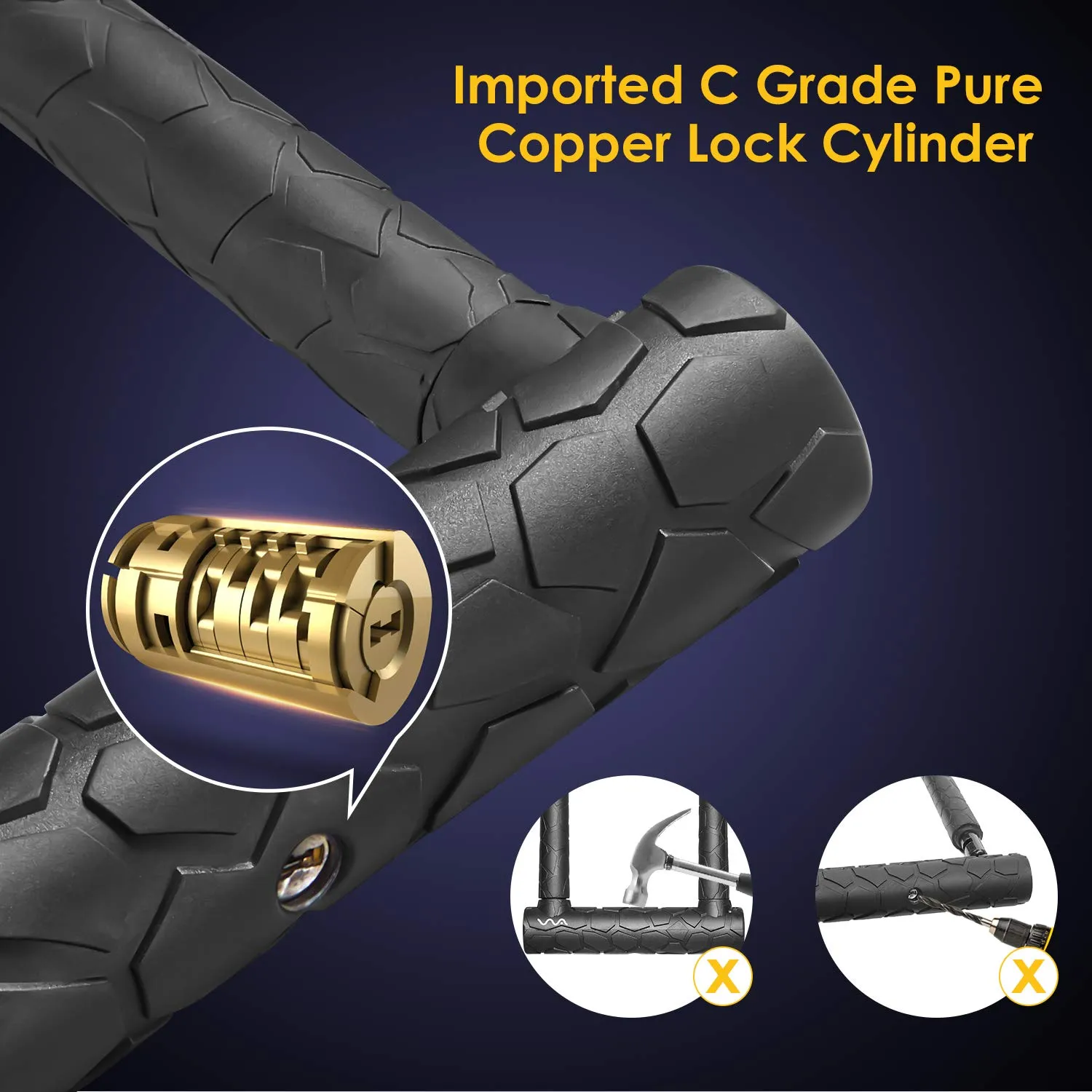 U-LOCK 20mm Heavy Duty Combination 4ft Length Security Cable