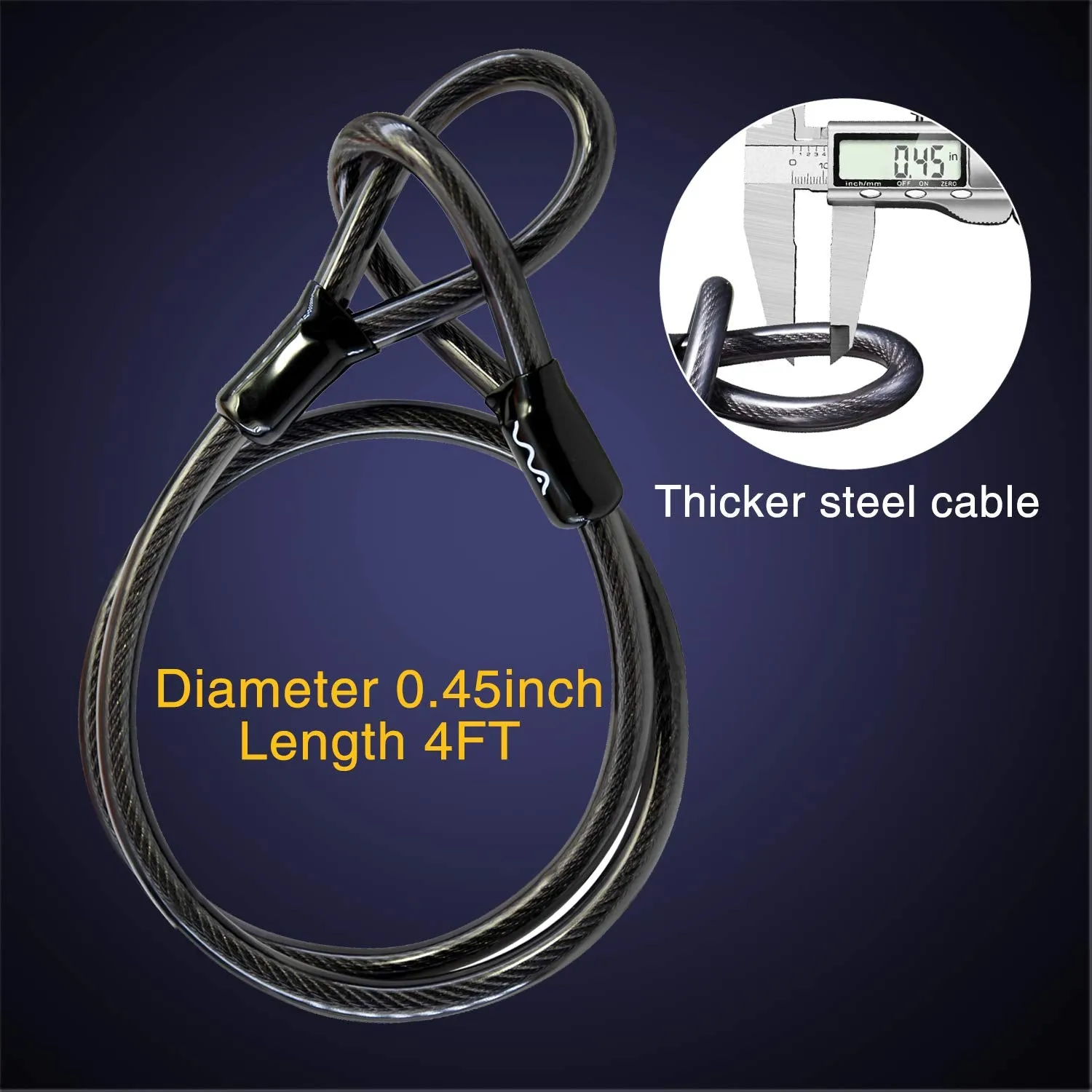 U-LOCK 20mm Heavy Duty Combination 4ft Length Security Cable