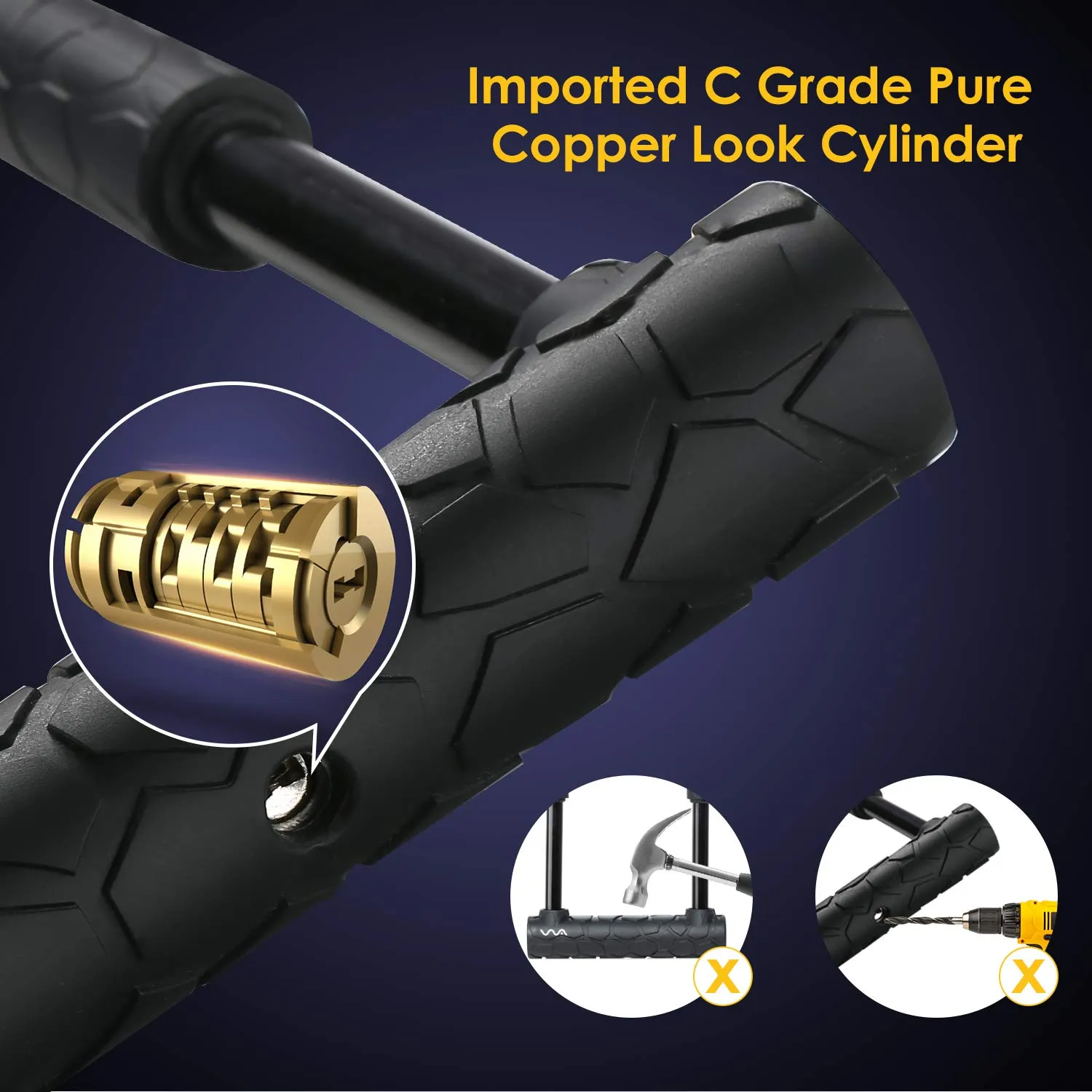 U-LOCK 20mm Heavy Duty Combination 4ft Length Security Cable