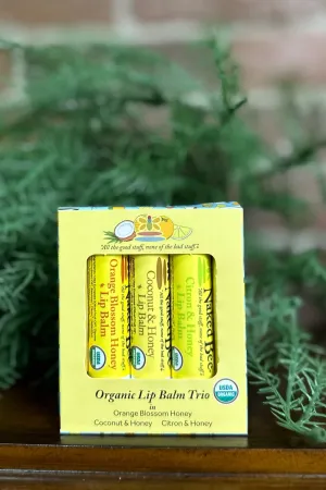 USDA Organic Lip Balm Trio by Naked Bee