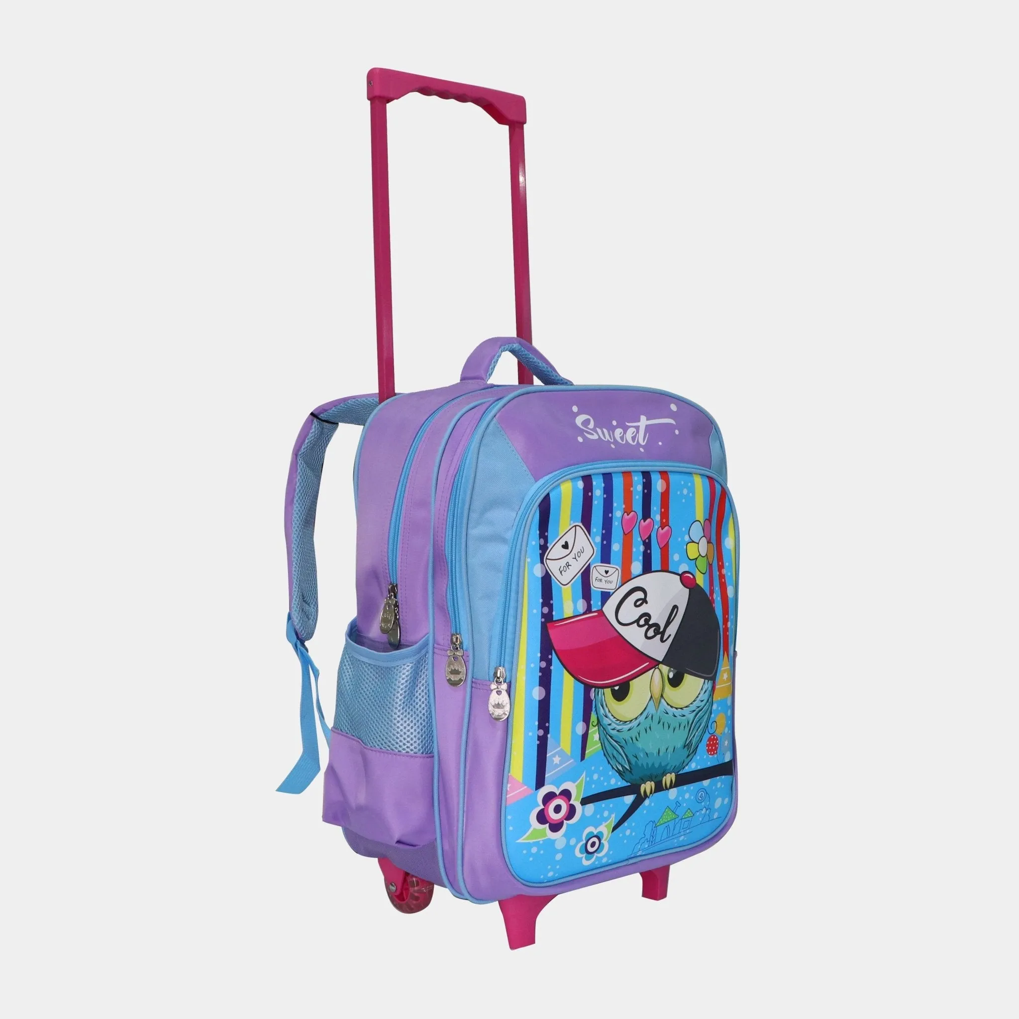 Wheeled School Bags Set of 3-Owl Cool